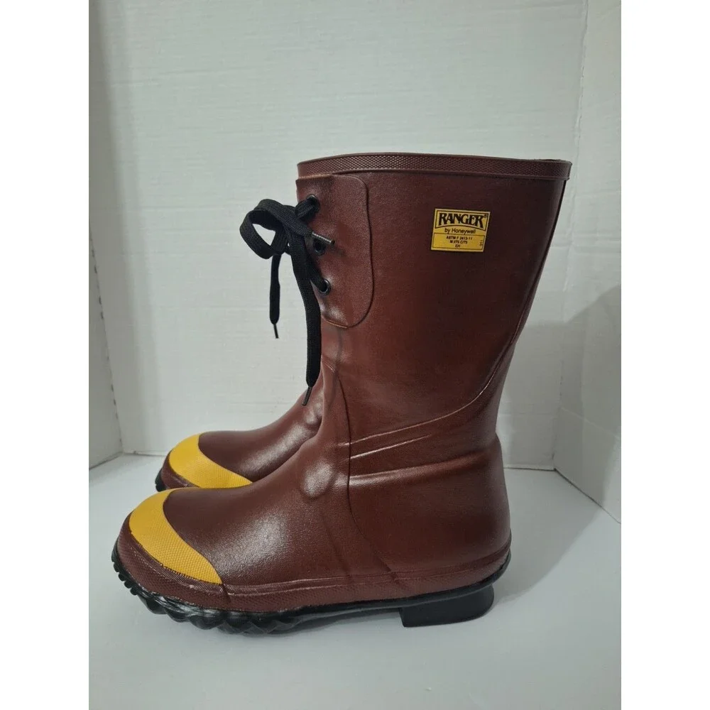 Ranger Honeywell Rubber Insulated Steel Toe Work Boots Sz 10 Red ASTM F2413-11